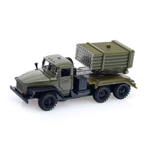 Машина Урал Град военный (свет+звук, открыв. двери) инерц. в коробке