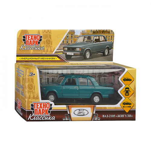 Машина металл LADA ВАЗ-2105 1997 12 cm, (отк. двери, багаж)инерц., в коробке