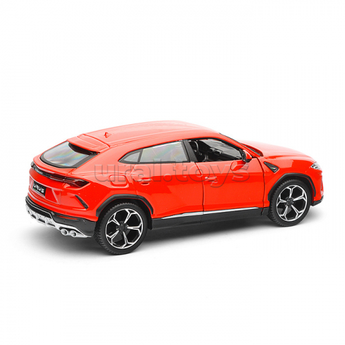 Машинка die-cast Lamborghini Urus, 1:25, красная, открывающиеся двери.
