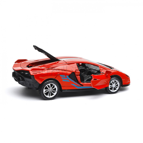Модель металл lamborghini Sian 14.9см., 1:32 ( свет-звук, двери, багаж.) инерц., в коробке