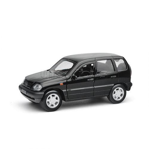 Машина металл LADA NIVA 12 см, (двери, багаж, черный) инерц., в коробке