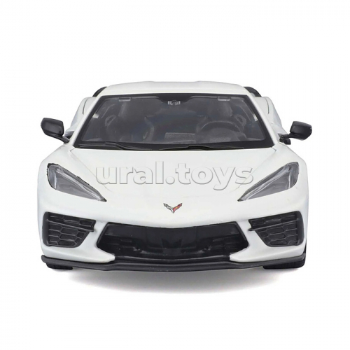 DIY машинка с отверткой die-cast 2020 Chevrolet Corvette Stingray Coupe Z51, 1:24, белая