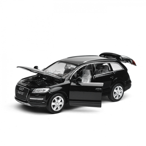 Машина металл свет-звук AUDI Q7, 15,4 см, двери, капот, багажник, инерция, в коробке