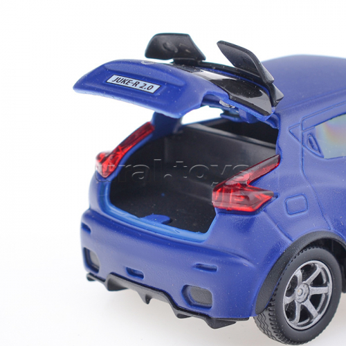 Машина металл. Nissan Juke-R 2.0 SOFT, 12 см, (двер, багаж, синий) инерц, в коробке