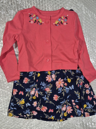Carters комплект платье-боди+кофта