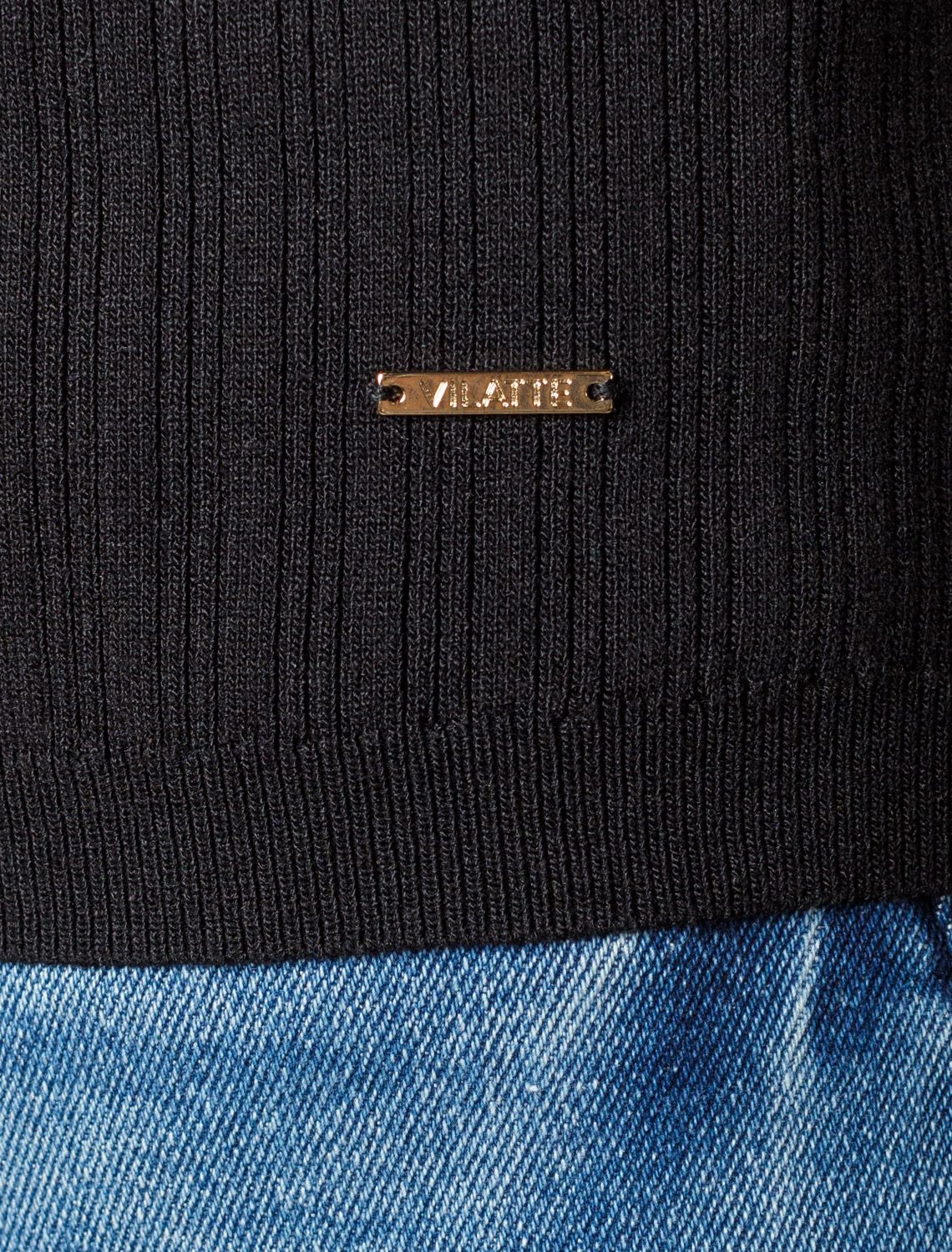 Джемпер тонкой вязки из вискозы с нейлоном D39.347 черный