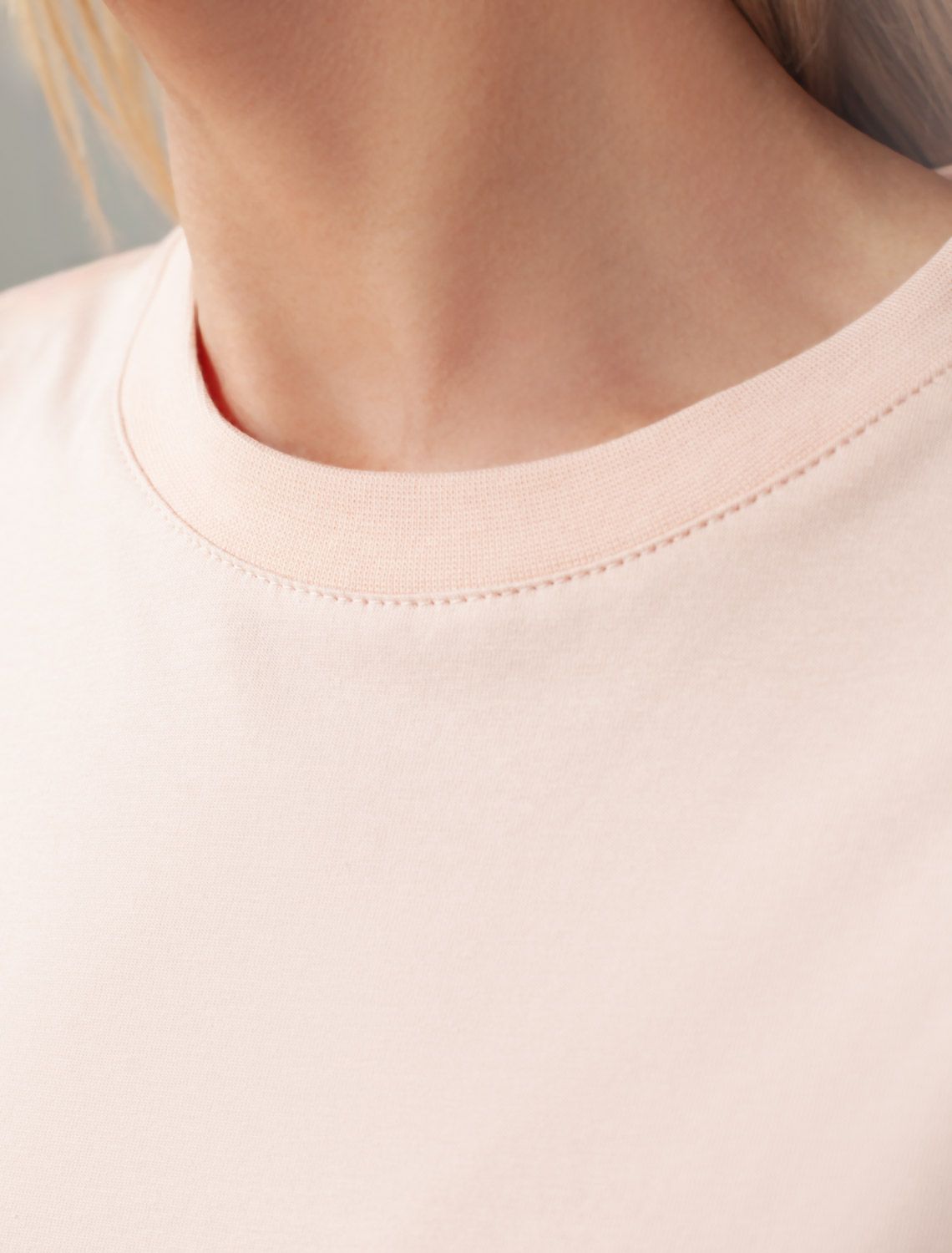 Футболка из премиального хлопка D49.110 пудра