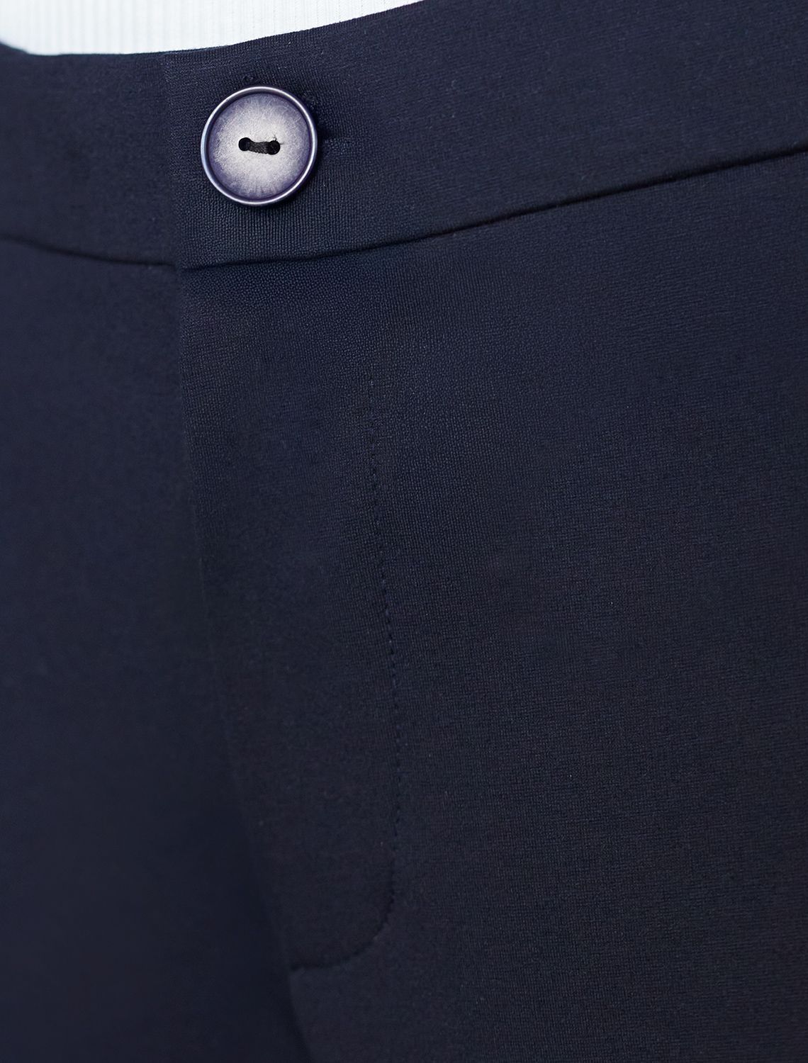 Прямые брюки из джерси на резинке сзади D44.147 темно-синий