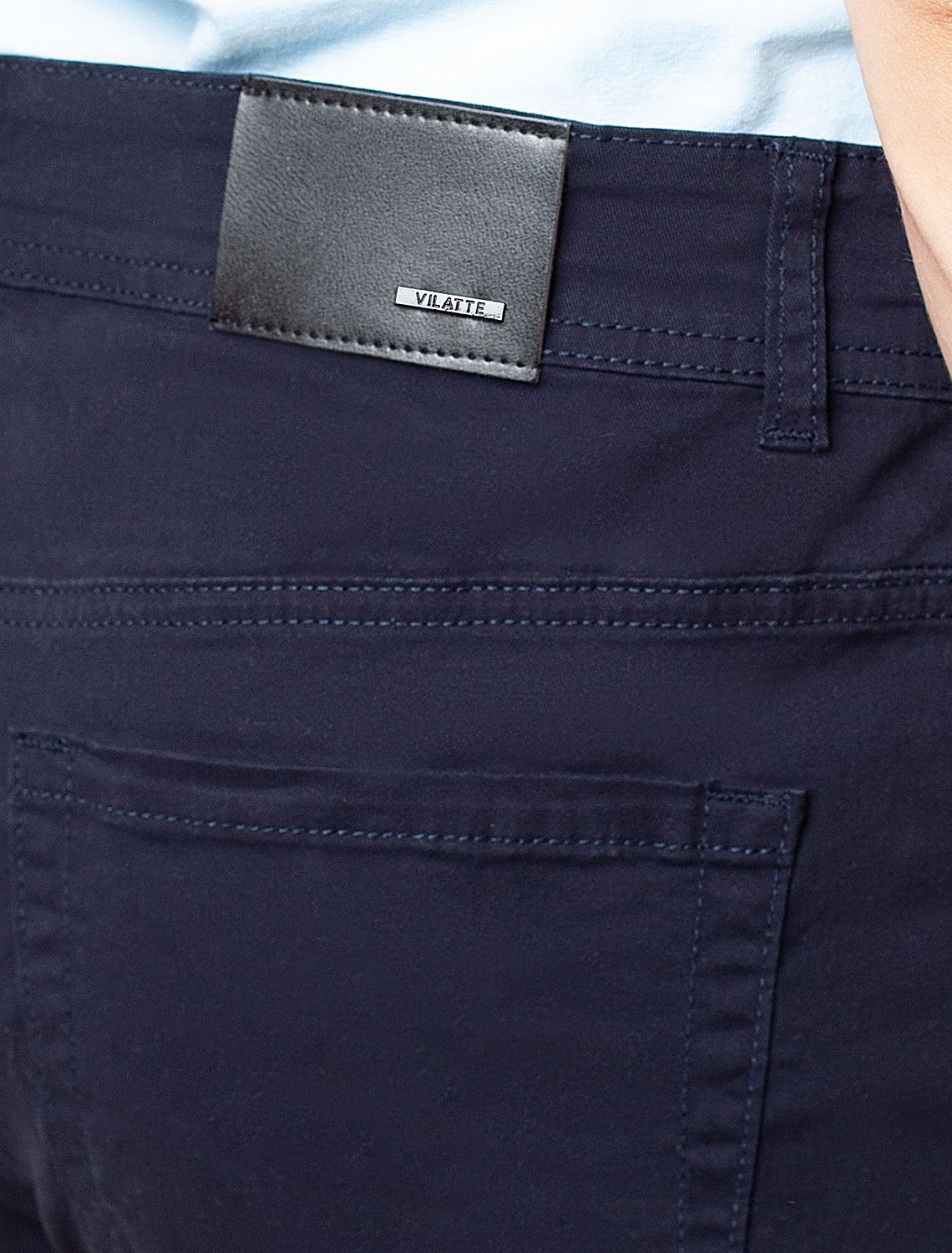 Ст.цена 1990р Брюки из плотного хлопка с эластаном U54.001 синий