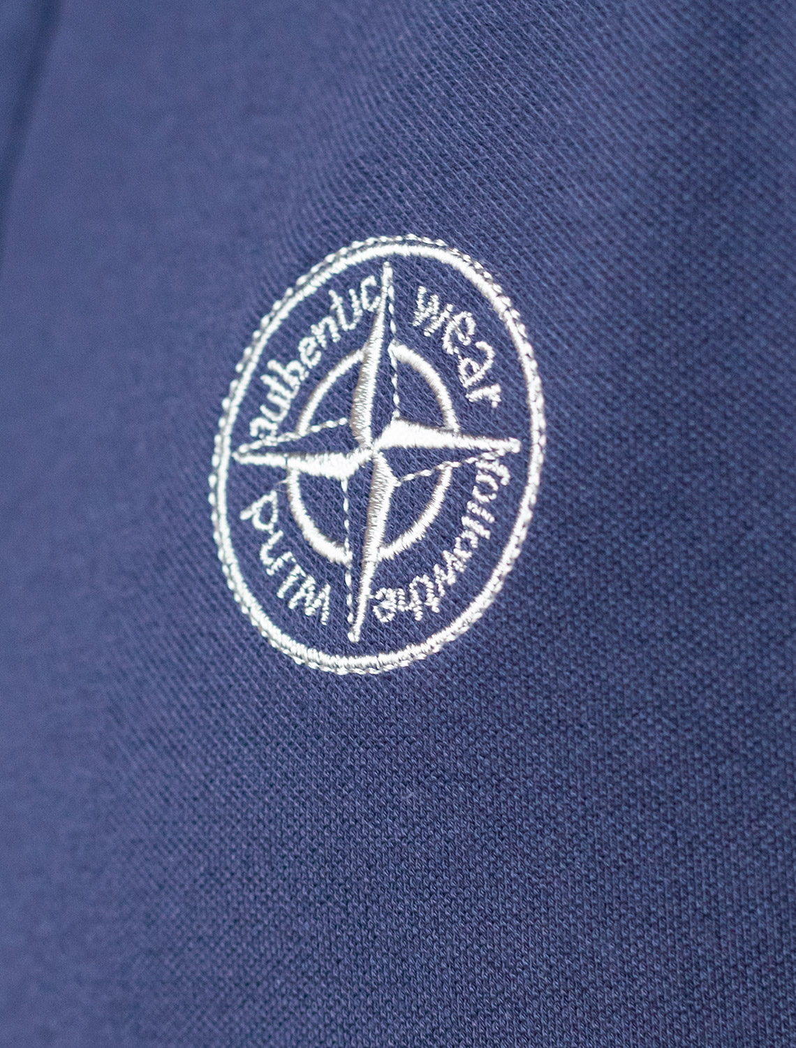 Футболка-поло из фактурного трикотажа U49.017 т.синий