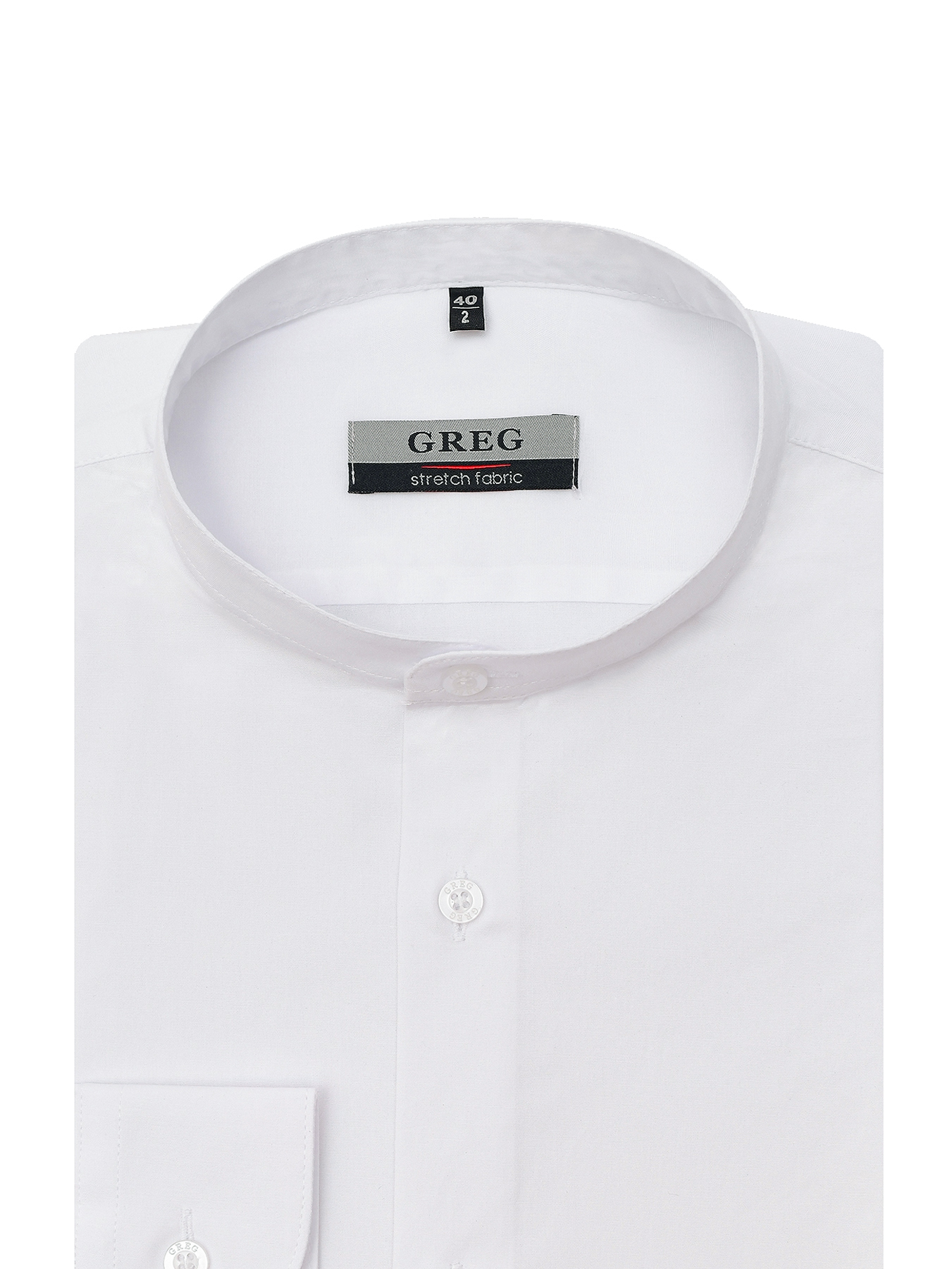 Сорочка мужская длинный рукав GREG 100/027/WH/ZVN STRETCH_V