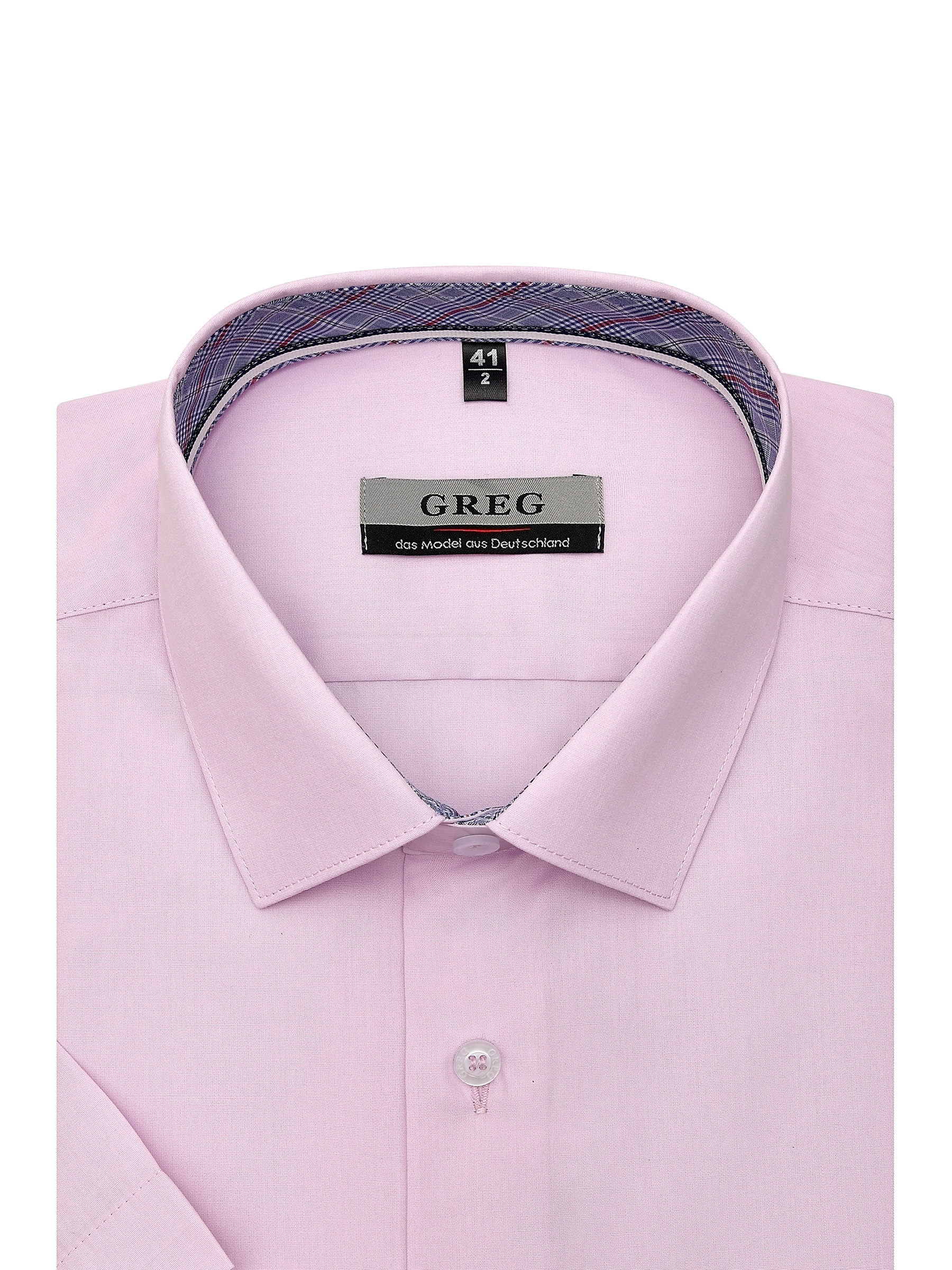 Сорочка мужская короткий рукав GREG 710/209/LIL/Z/1p