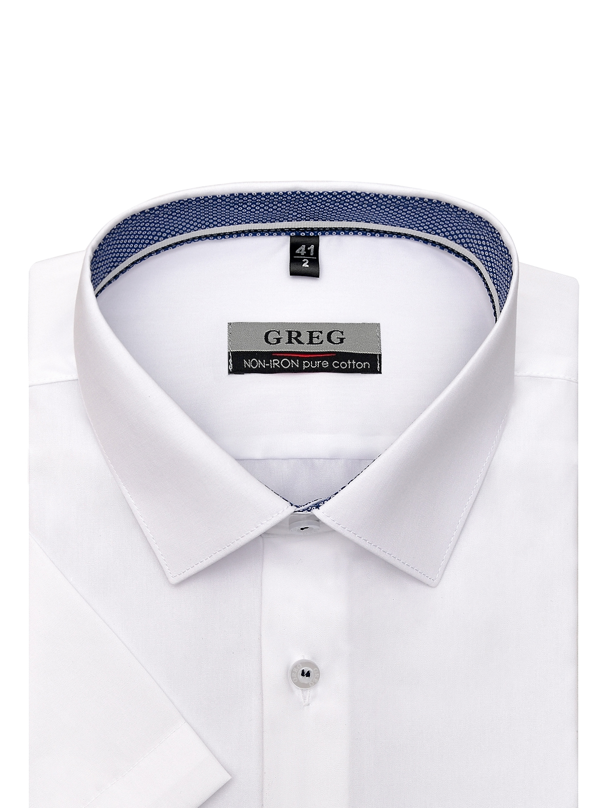 Сорочка мужская короткий рукав GREG 100/201/4290/Z/1p