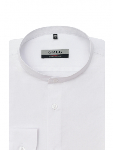 Сорочка мужская длинный рукав GREG 100/027/WH/ZVN STRETCH_V