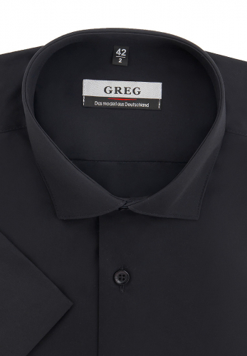 Сорочка мужская короткий рукав GREG 340/109/BLK/Z_V