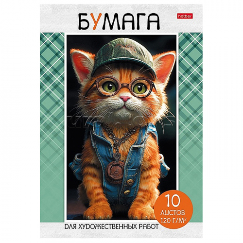 10Бр4тВ_30804 Набор бумаги для рисования и художественных работ 10л А4ф 
