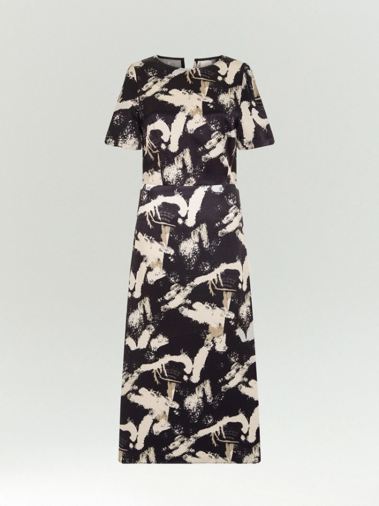 Платье миди из 100% вискозы с принтом ,
100% вискоза ,