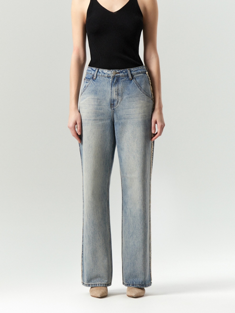 Джинсы Wide Leg 425 ,
83% хлопок, 10% полиэстер, 7% вискоза ,