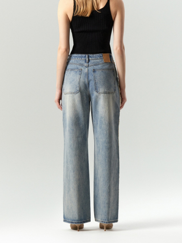 Джинсы Wide Leg 425 ,
83% хлопок, 10% полиэстер, 7% вискоза ,