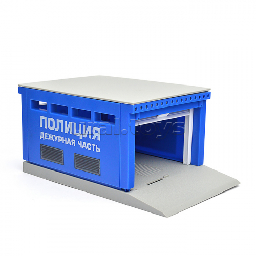 Модель пластик Гараж Полиция 20,5 см, ВАЗ 2106, син, коробка