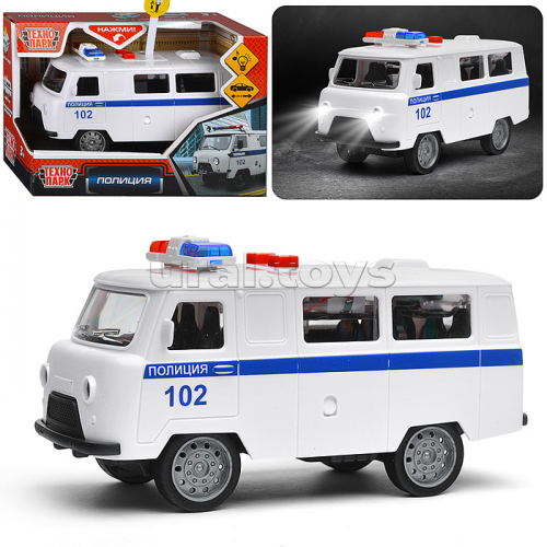 Машина пластик Полиция 16 см, (свет-звук) инерц., в коробке