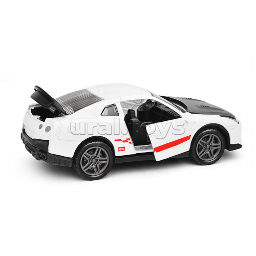 Белая инерционная машинка Спорткар с дизайном die-cast,1:32, открывающиеся двери