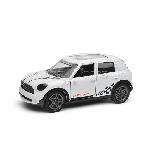 Белая инерционная машинка Хэтчбэк die-cast,1:32, открывающиеся двери