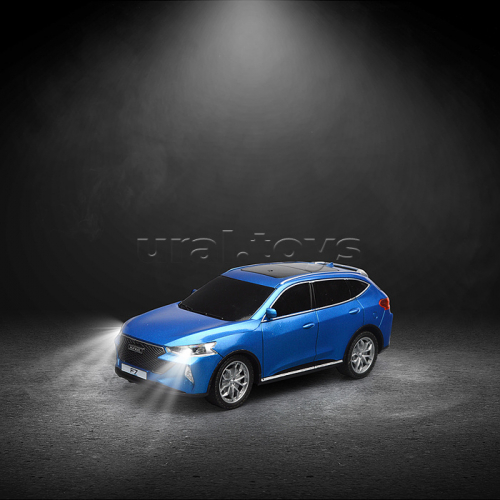 Машина Haval f7, р/у свет, 19 см, синий, коробка