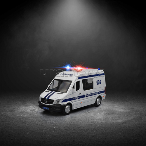 Машина свет-звук Mercedes-benz sprinter полиция, 14 см