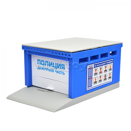 Модель пластик Гараж Полиция 20,5 см, ВАЗ 2106, син, коробка