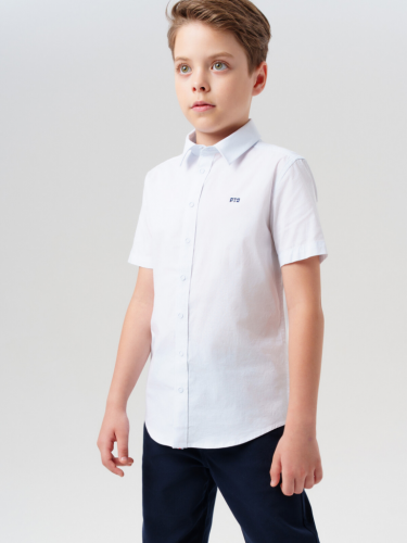 Сорочка текстильная для мальчиков (slim fit) белый 22517171