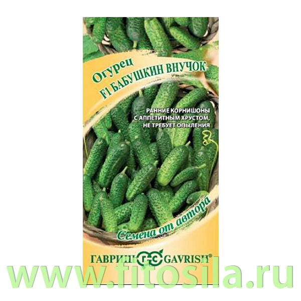 Огурец Бабушкин внучок F1 10 шт. корнишон автор. (семена для проращивания)