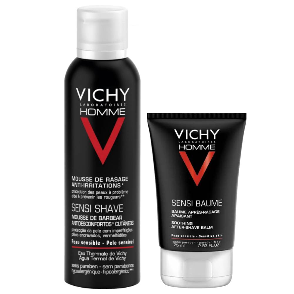 VICHY Набор для бритья: пена 200 мл + бальзам 75 мл