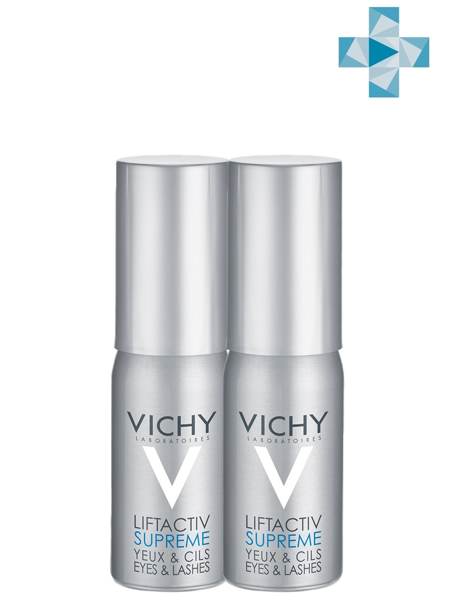 VICHY Сыворотка Дерморесурс 10 Глаза & Ресницы Liftactiv, 15 мл х 2 шт