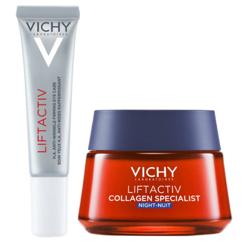 VICHY Набор антивозрастных средств: крем для век 15 мл + ночной крем 50 мл