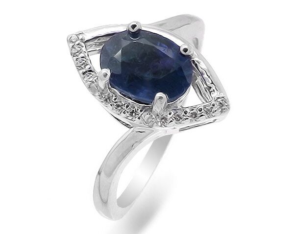 Кольцо из серебра сапфир корунд, SL-RIC87