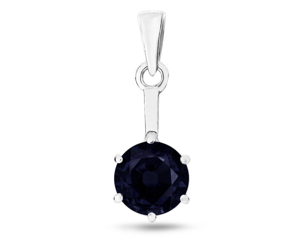 Подвеска, 1 сапфир корунд круг 8 мм 2.59ct, Момент