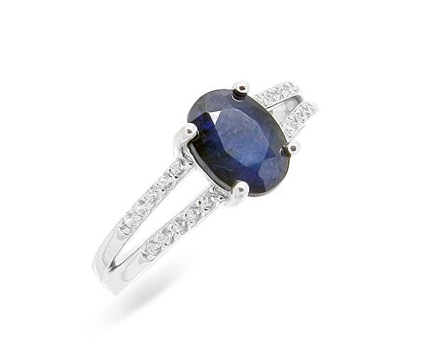 Кольцо из серебра сапфир корунд, SL-RIC72