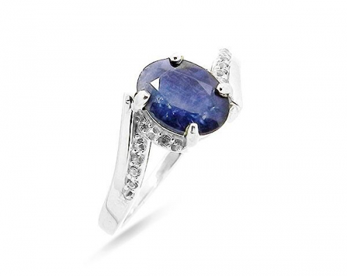 Кольцо из серебра сапфир корунд, SL-RIC61