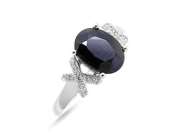 Кольцо из серебра сапфир корунд, SL-RIC62