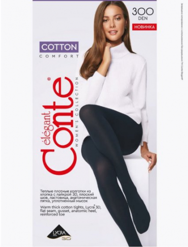 Колготки теплые, Conte, Cotton 300 XL-XXL оптом