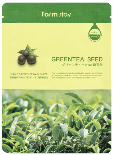 ФМС VD Маска тканевая FarmStay Visible Difference Mask Sheet Greentea Seed, 23ml