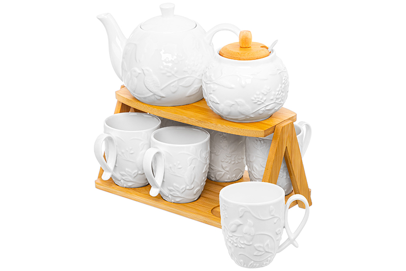 БЫЛО 3957руб! Набор - чайник + сахарница + 6 кружек