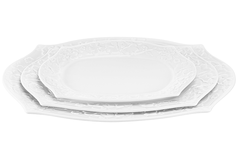 БЫЛО 1387 руб!! Набор 3 фигурных блюд 30,5*20,5*3,5 см