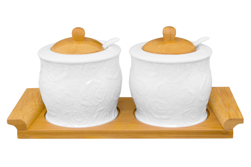 БЫЛО 1181руб! Набор 2 банок д/хранения 300 мл 24*9,7*10 см