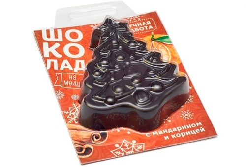 Подарочная шоколадная Ёлочка со вкусом мандарина и корицы.