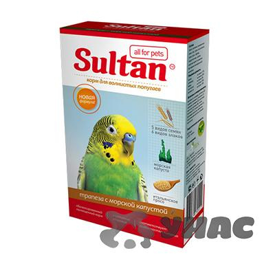 Султан (Sultan) Корм (зерносмесь) для волнистых попугаев 500 г Трапеза с морской капустой 0511 x14