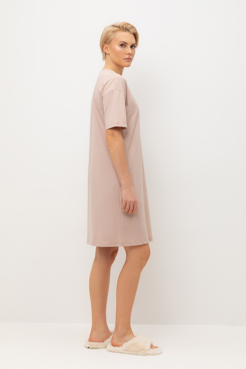 VN Сорочка Е 10065 кофейный VN