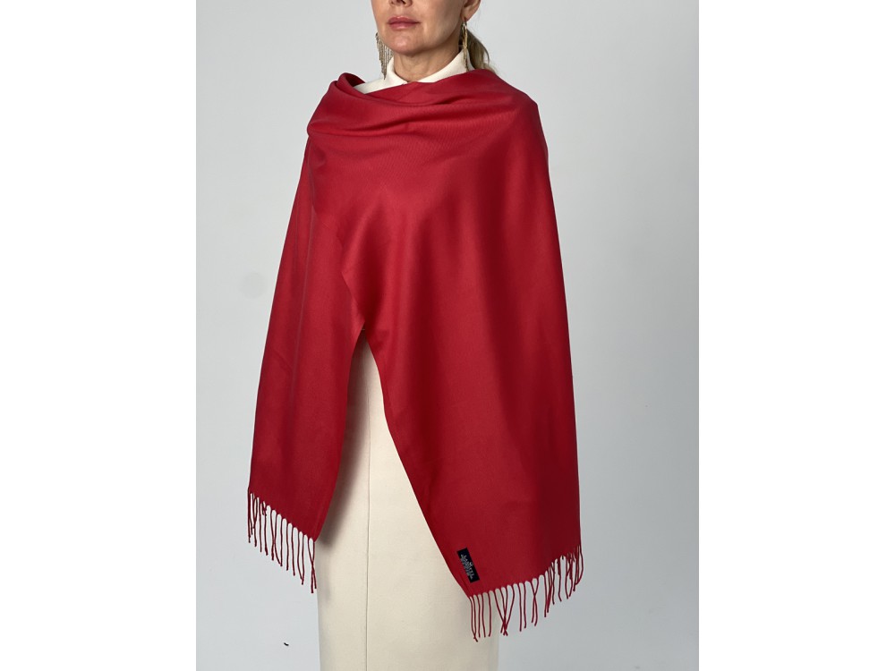 Палантин Pashmina женский Lanotti/алый