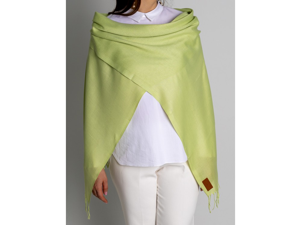 Палантин облегченный Pashmina Lanotti/светло-зеленый